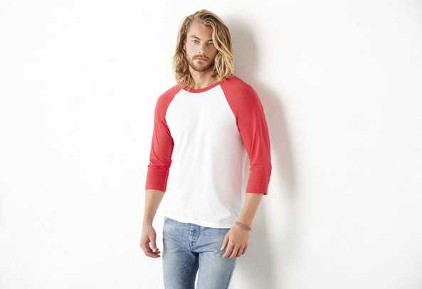 BELLA+CANVAS B3200 - Unisex 3/4 Sleeve Baseball Tee