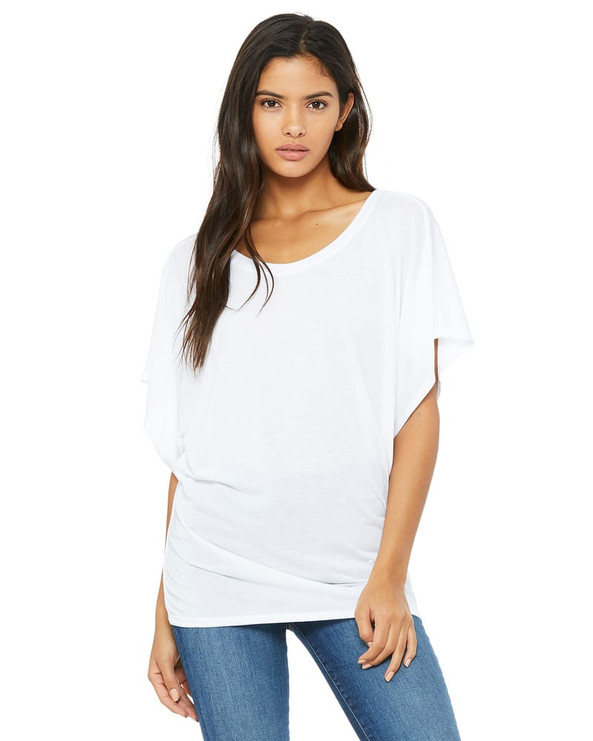 Bella+Canvas 8821 - Ladies Flowy Draped Sleeve Dolman T-Shirt