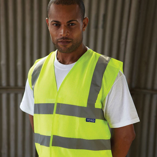 YOKO YK006 - Softshell-Bodywarmer mit hoher Sichtbarkeit