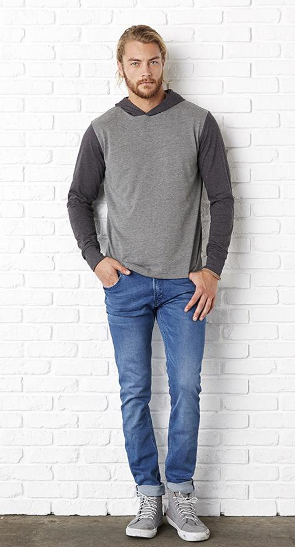 BELLA+CANVAS B3512 - Bella Unisex Jersey Long Sleeve Hooded Tee