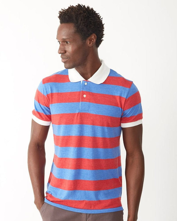 Alternative 1905 - Eco-Jersey Ugly Stripe Short Sleeve Polo