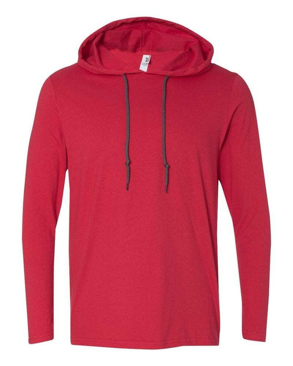 Anvil 987 - Lightweight Long Sleeve Hooded T-Shirt