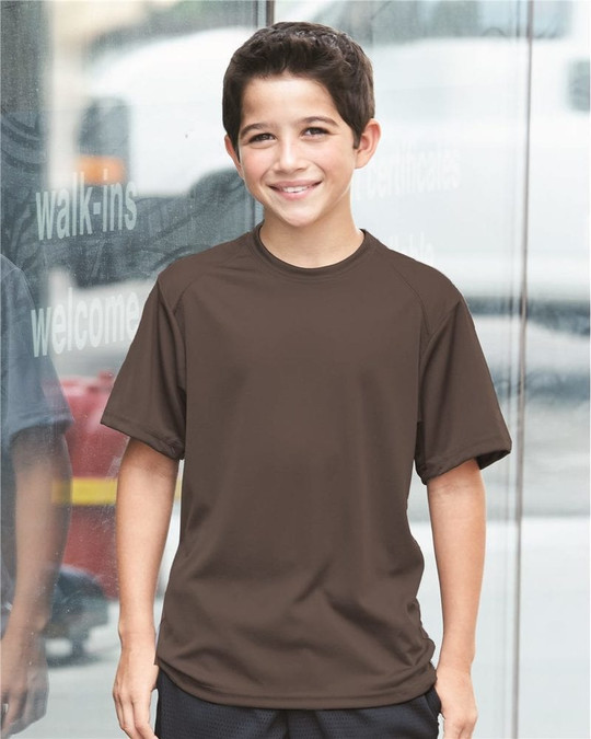 Badger 2120 - Youth B-Dry Core T-Shirt with Sport Shoulders
