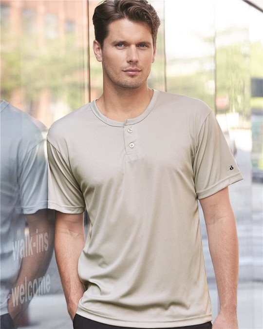 Badger 7930 - Henley de Béisbol B-Dry Core