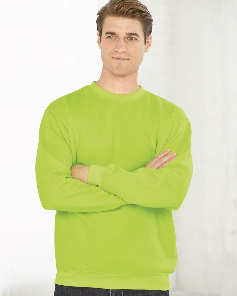 Bayside 1102 - Sudadera de cuello redondo fabricada en EE.UU.