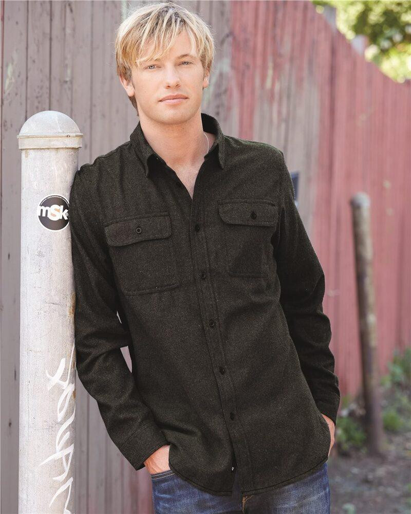 Burnside B8200 - Camisa de franela de manga larga