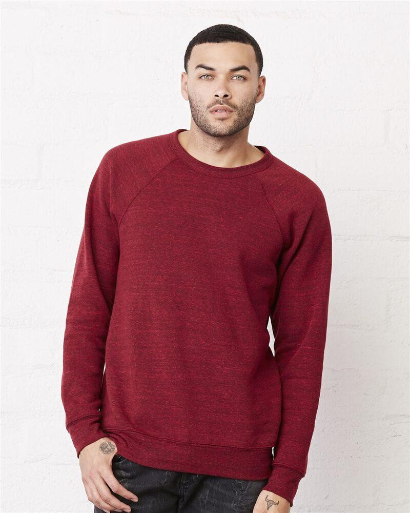 Bella+Canvas 3901 - Sudadera unisex de forro polar con cuello redondo