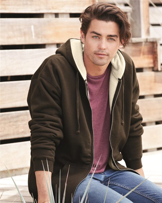 Independent Trading Co. EXP40SHZ - Sudadera con capucha y cremallera completa forrada de sherpa