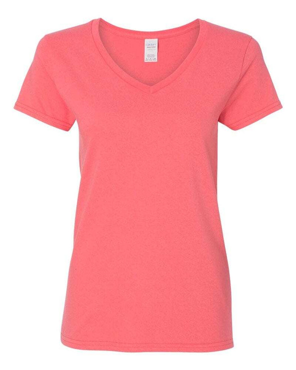 Gildan 5V00L - Ladies' Heavy Cotton V-Neck T-Shirt with Tearaway Label