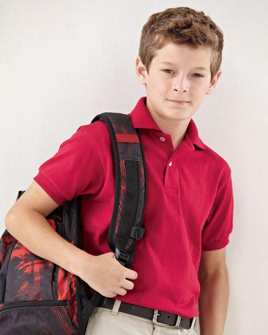 Hanes 054Y - Camiseta Deportiva Juvenil 50/50