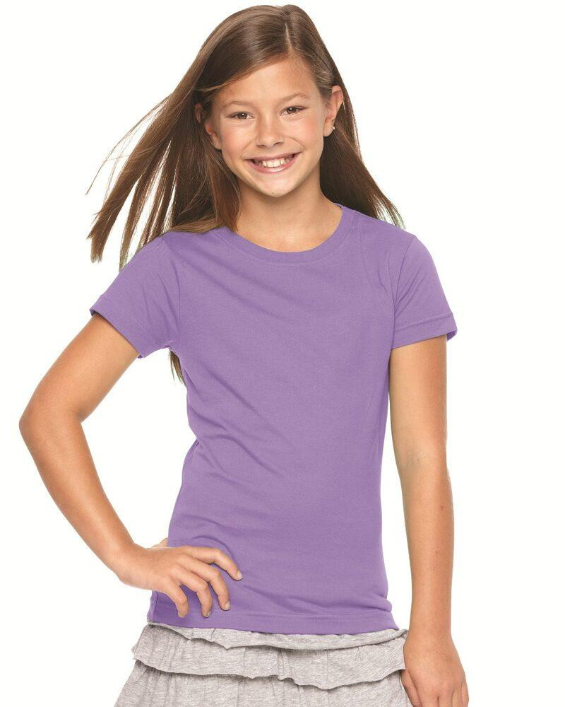 LAT 2616 - Girls' Fine Jersey Longer Length T-Shirt