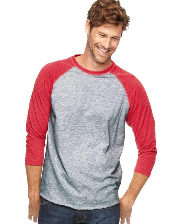 LAT 6930 - Vintage Fine Jersey Three-Quarter Sleeve Baseball T-Shirt