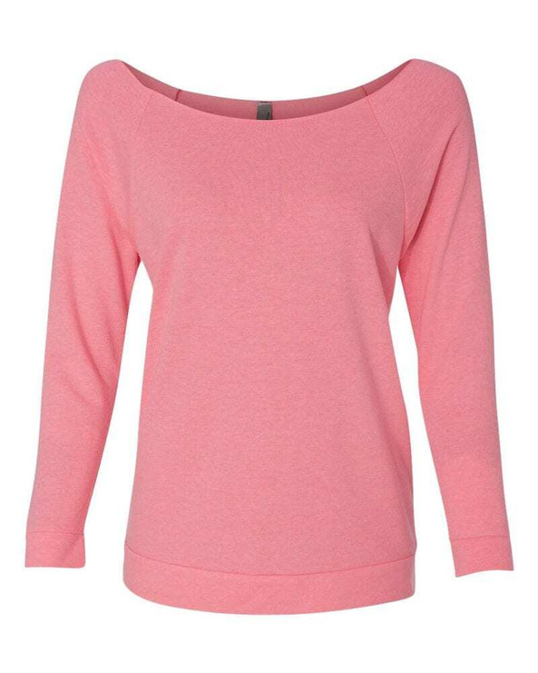 Next Level 6951 - Ladies' Terry Raw Edge Three-Quarter Sleeve Raglan
