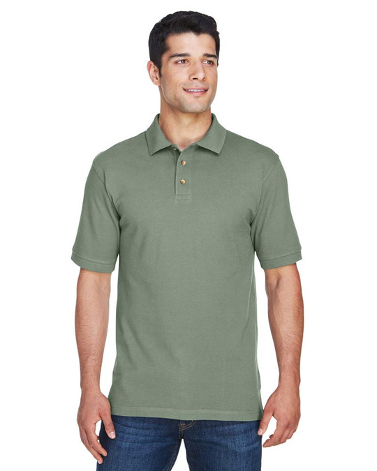 Harriton M200 - Polo de manga corta de piqué de algodón Ringspun de 6 oz.