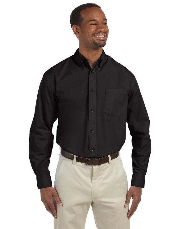 Harriton M510T - Men's Tall 3.1 oz. Essential Long-Sleeve Poplin