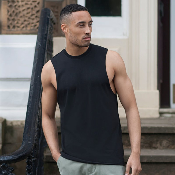 SF Men SF232 - High neck slash armhole vest