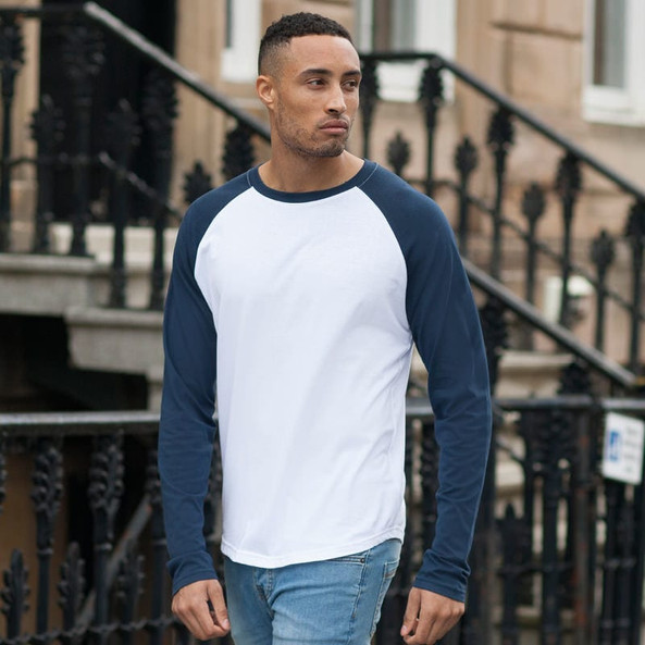SF Men SF271 - Long sleeve baseball t-shirt