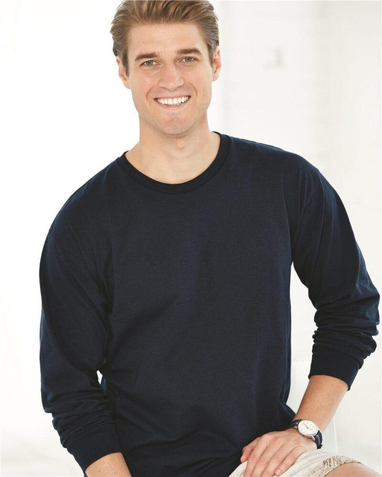 Bayside 5060 - USA-Made 100% Cotton Long Sleeve T-Shirt