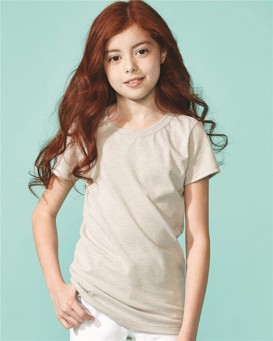 Next Level 3712 - Remera Princesa de niña  con cuello redondo 