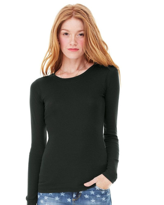 Bella+Canvas 8751 - Camiseta de Manga Larga Sheer Mini Rib