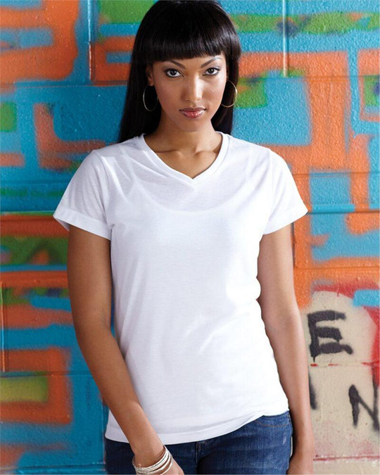 SubliVie 1507 - Camiseta de poliéster con cuello en V