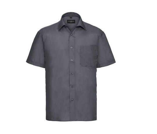RUSSELL COLLECTION JZ935 - MEN'S SHORT SLEEVE CLASSIC POLYCOTTON POPLIN SHIRT
