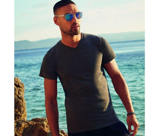 Fruit of the Loom SC234 - T-shirt da uomo con scollo a V dal peso contenuto