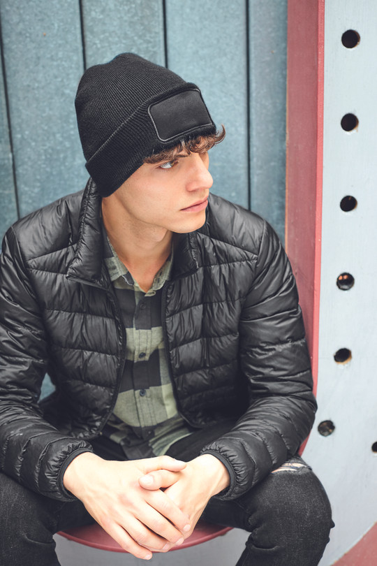 BEECHFIELD BF445 - Beanie with patch for decoration
