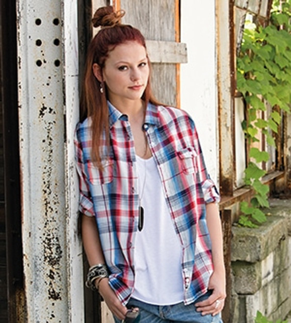 Burnside 5222 - LADIES' PLAID PATTERN WOVEN