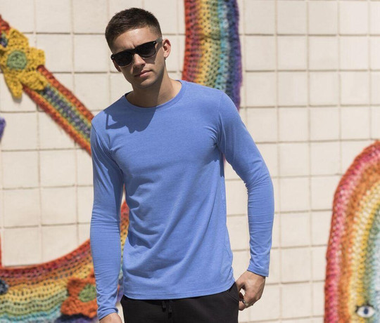 SF Men SF124 - MEN'S FEEL GOOD LONG SLEEVED STRETCH T