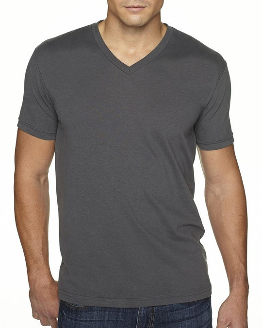 Next Level 6440 - T-shirt à col en V ajusté en suédine pour hommes Premium