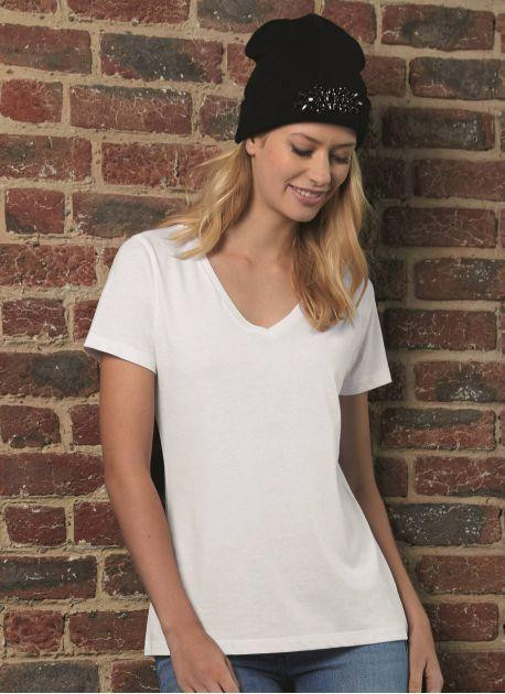 B&C BC045 - Tee shirt Femme Col V en Coton Biologique