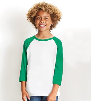 Next Level NL3352 - Remera de mangas Raglan 3/4 de cuello redondo para jóvenes