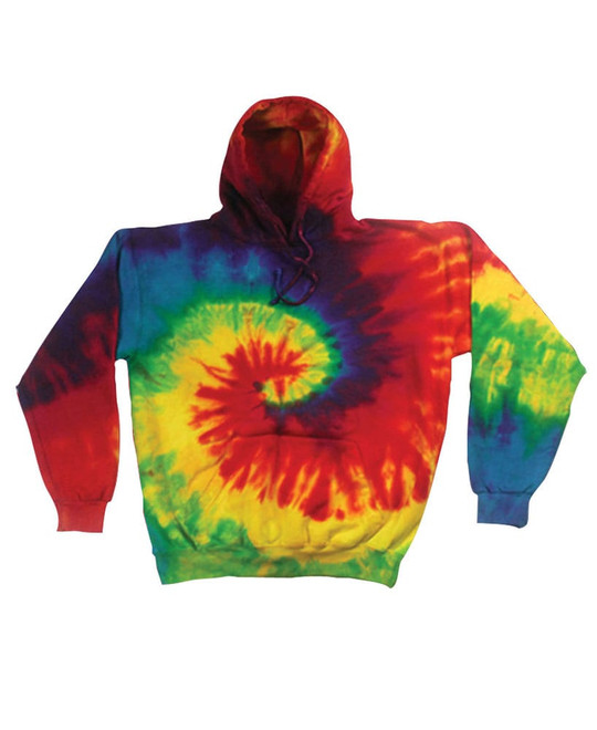 Colortone T328R - Sudadera con capucha reactiva arco iris para adultos