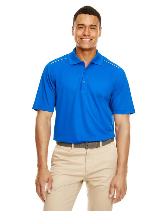 Core 365 88181R - Polo Piqué Performance Radiant pour Hommes avec Passepoil Réfléchissant