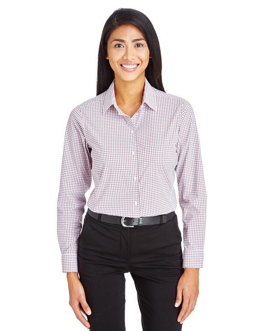 Devon & Jones DG540W - Chemisier à micro-carreaux Ladies CrownLux Performance