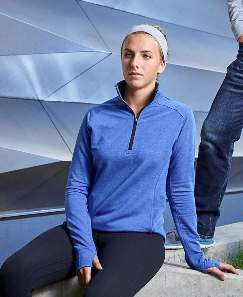 J. America JA8433 - Omega Stretch 1/4 Zip para mujer