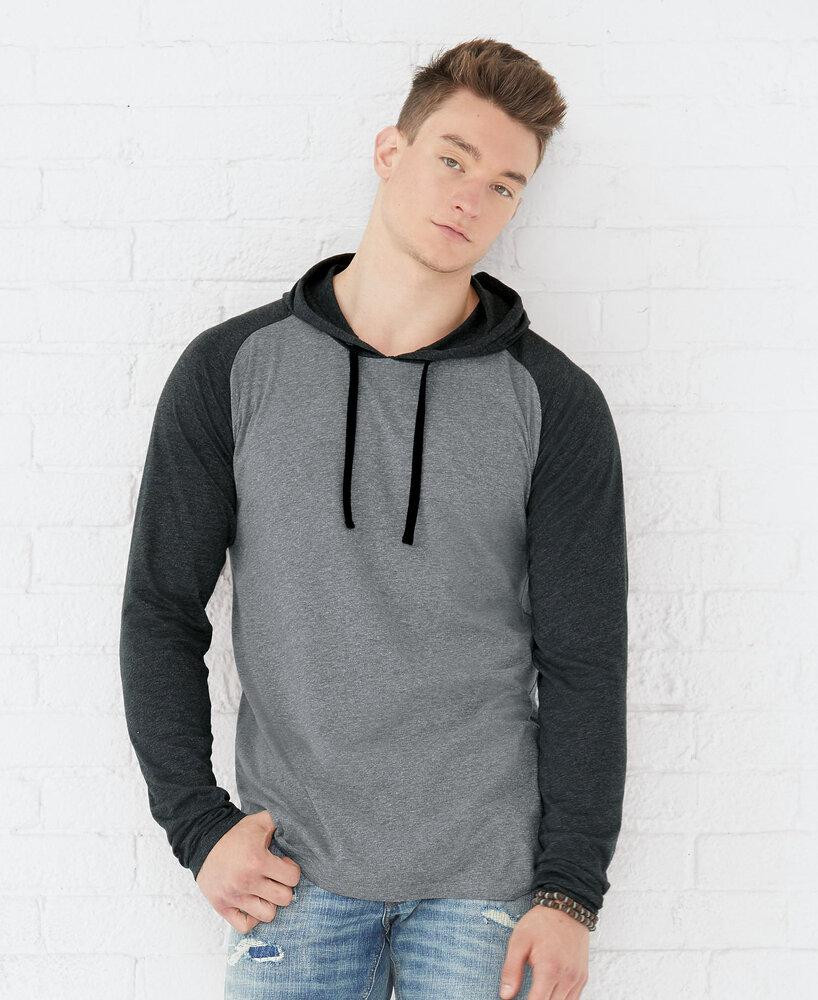 LAT Apparel LA6917 - LAT Men's Hooded Raglan Long Sleeve Fine Jersey Tee