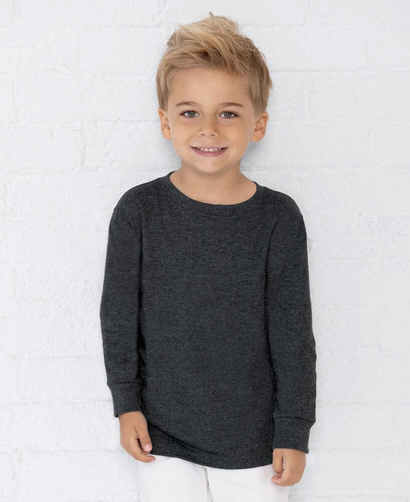 Rabbit Skins LA3302 - Camiseta de manga larga de punto fino para niños pequeños