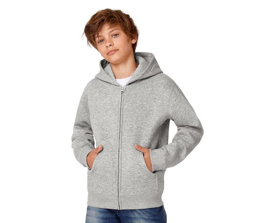 B&C BC504 - Kinder hoodie met rits