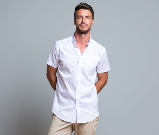 JHK JK605 - Oxford korte mouwen herenoverhemd