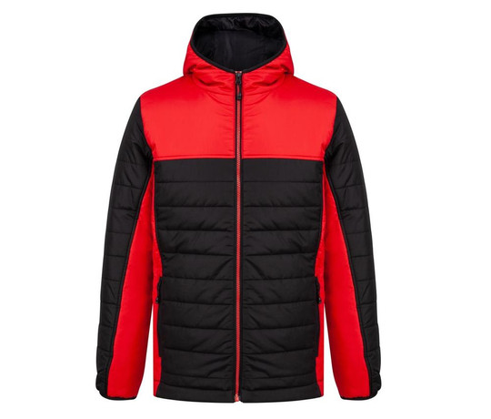 Finden & Hales LV660 - Hooded contrast padded jacket