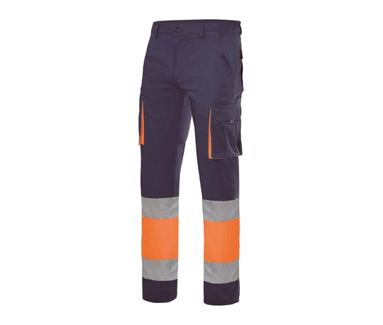 VELILLA V13002 - TWO-TONE HIGH VISIBILITY MULTI-POCKET STRETCH TROUSERS