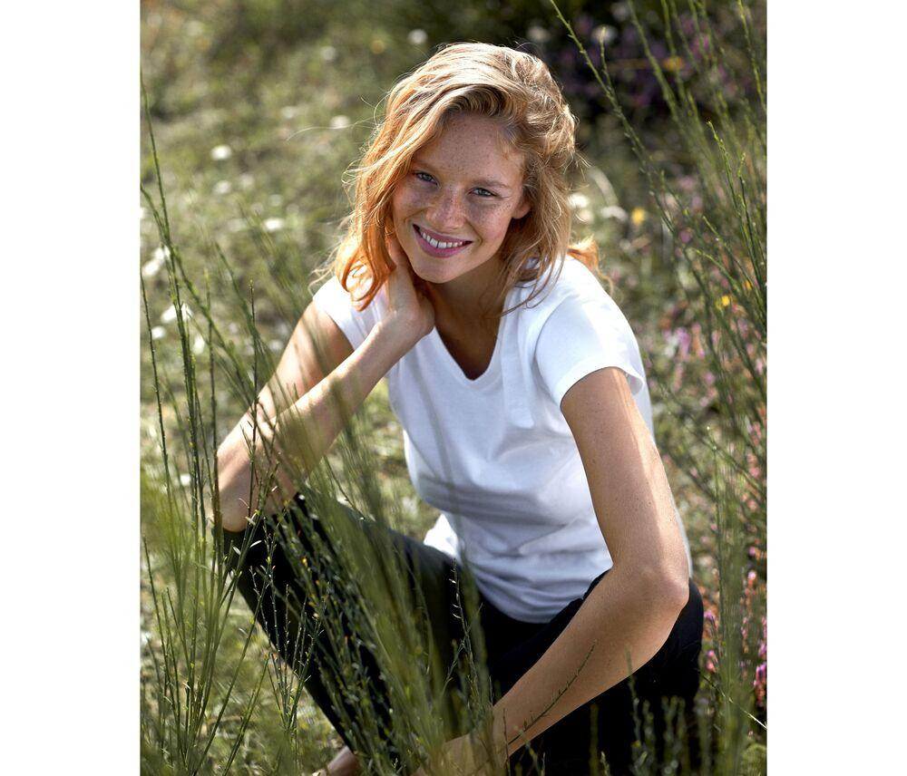 Neutral O81005 - T-shirt da donna con scollo a V