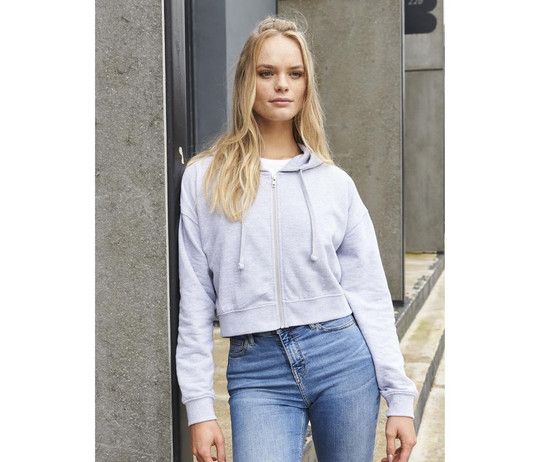 AWDIS JH065 - Kurzes Sweatshirt mit Reißverschluss für Damen