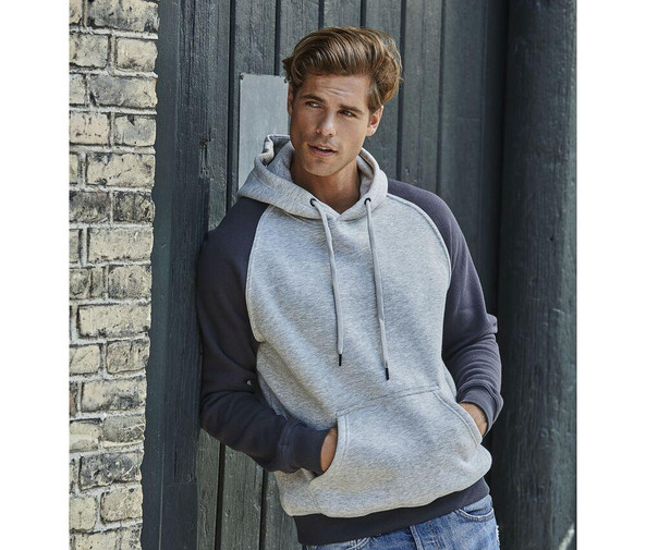 TEE JAYS TJ5432 - Sweat capuche manches contrastées