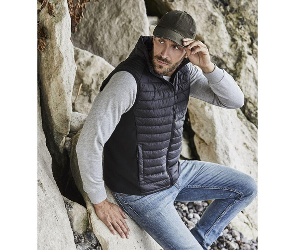Tee Jays TJ9624 - Men's bi-material bodywarmer