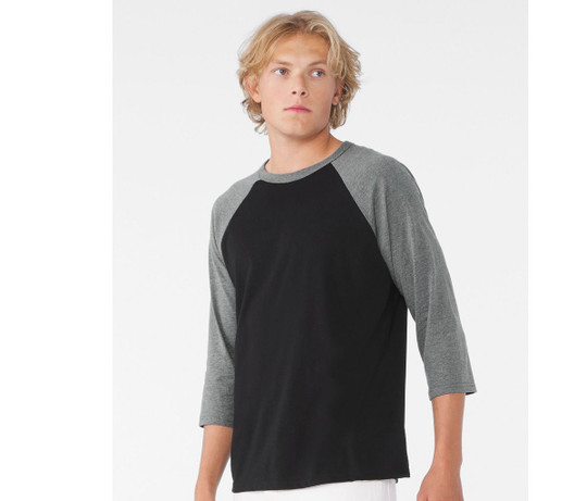 Bella+Canvas BE3200 - UNISEX 3/4 SLEEVE BASEBALL TEE