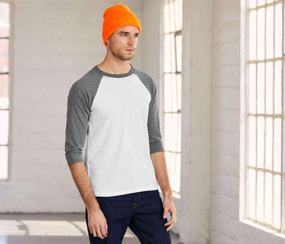 Bella+Canvas BE3200 - Baseball T-shirt met 3/4 mouw