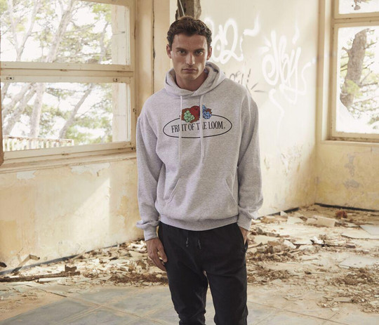 FRUIT OF THE LOOM VINTAGE SCV270 - Unisex-Kapuzen-Sweatshirt mit FRUIT OF THE LOOM VINTAGE-Logo